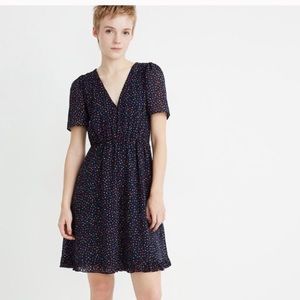 Madewell Flutter-Sleeve Ruffle-Hem Sugar Dot Dress